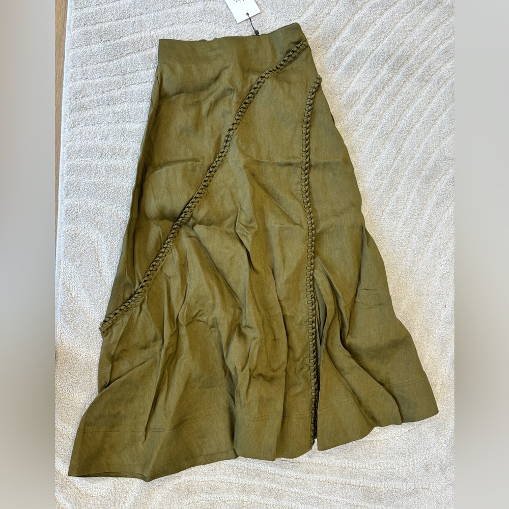 Aje Olive Maxi Skirt